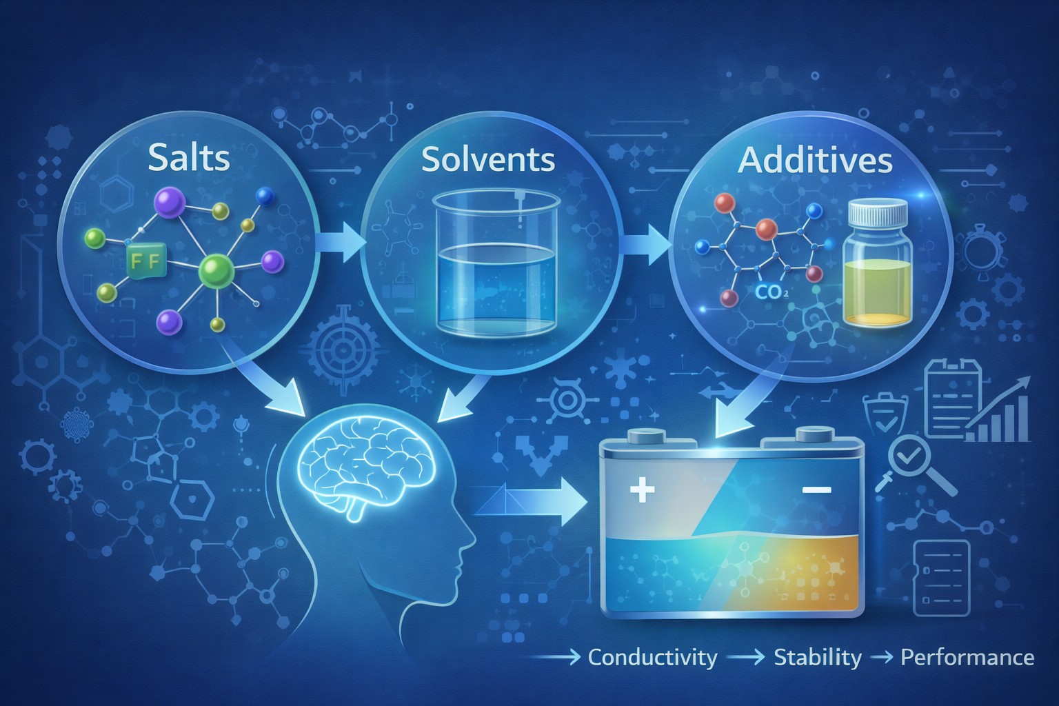 LiFSI electrolyte formulation and battery development
