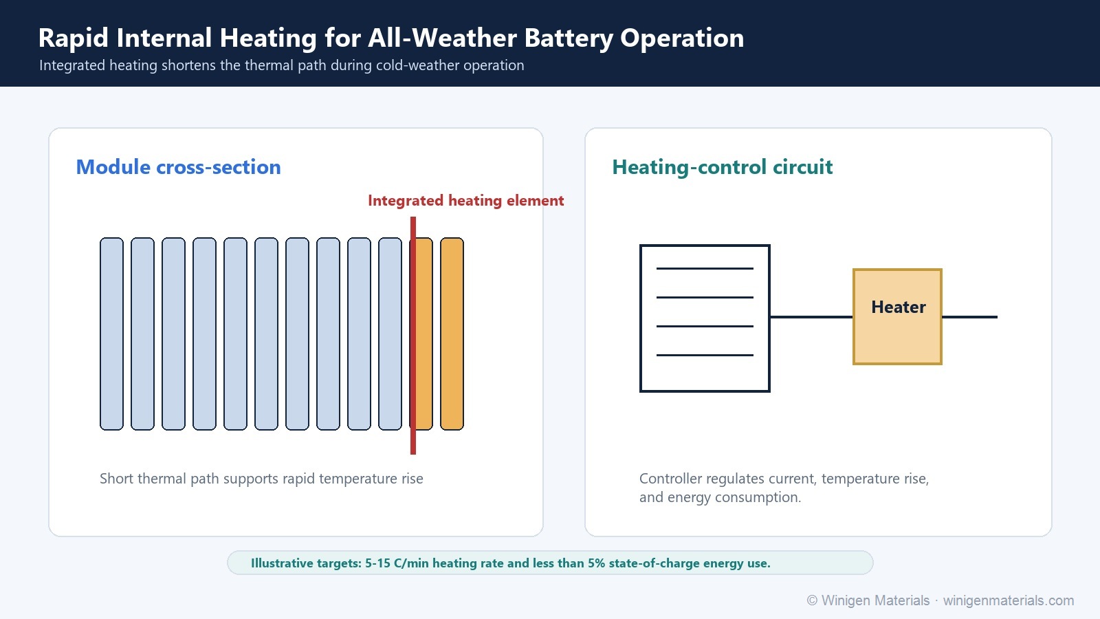 Rapid internal heating concept